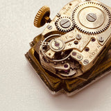 1950 Art Deco Rowa 15 Rubis Gold-Plated reloj Para piezas y reparación, no funciona