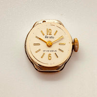 Small Artisto 17 Jewels Gold-Tone Watch for Parts & Repair - NOT WORKING