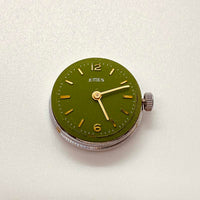 Green Dial Emes made in Germany Watch for Parts & Repair - NOT WORKING