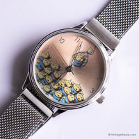 Cute Minions Stainless Steel Quartz Watch for Adults