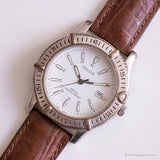 Vintage großes Zifferblatt Pulsar Uhr | Elegant Silberton-Datum Uhr