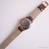 Grand cadran vintage Pulsar montre | Date élégante de ton argenté montre