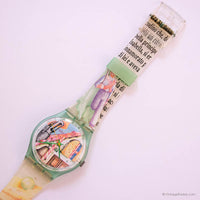 1993 Swatch Le chatte botte gg123 reloj | Vintage 90s Swatch Caballero reloj