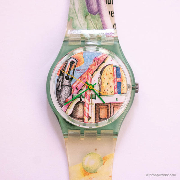 1993 Swatch ساعة لو شات بوت GG123 | خمر التسعينيات Swatch ساعة جنت