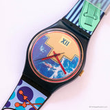 كلاسيكي Swatch ساعة فلامينجو زرقاء GN114 | التسعينات الملونة Swatch جنت