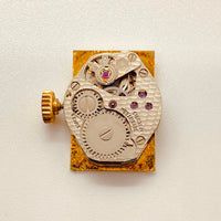 Rectangular bergana 17 rubis suizo reloj Para piezas y reparación, no funciona