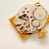 Rectangulaire bergana 17 rubis suisse montre pour les pièces et la réparation - ne fonctionne pas