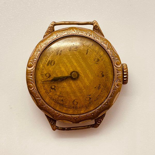 Art deco circa anni '30 orologio tascabile per parti e riparazioni - non funziona