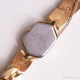 Tono de oro vintage Pulsar reloj para ella | Pearl Dial Japan Quartz reloj