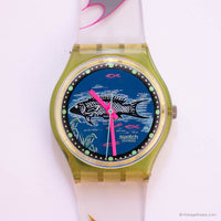 Vintage Frische Fische GG116 Swatch Watch | 1991 Blue Swatch Gent - Vintage Radar