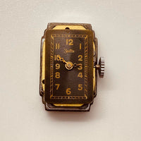 Art Deco rectangular Zentra 167 alemán reloj Para piezas y reparación, no funciona