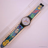Collezionabile 1992 Swatch Tuba GV104 Watch Mint Conditions Box & Papers