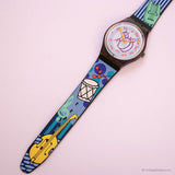 Collezionabile 1992 Swatch Tuba GV104 Watch Mint Conditions Box & Papers