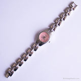Vintage Pink Dial Armitron Uhr für Damen | Edelstahl Uhr