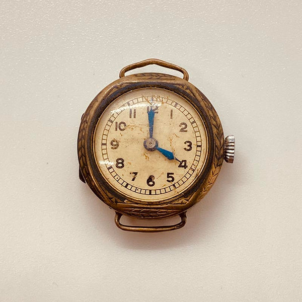Circa anni '40 orologio da tasca Art Deco per parti e riparazioni - Non funziona