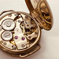 ساعة جيب على طراز آرت ديكو من أربعينيات القرن العشرين لقطع الغيار والإصلاح - لا تعمل