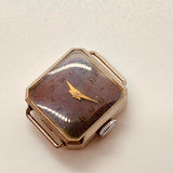 Art -Deco -Rechteck -Arcadia 15 Juwelen Schweizer Uhr Für Teile & Reparaturen - nicht funktionieren