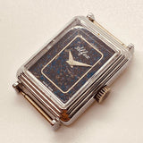 Art Deco rectangular Alfex Dial azul suizo reloj Para piezas y reparación, no funciona