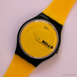 Raro Swatch NUOVO GENT SUOB120 CIAO TUTTI Watch | Giallo vintage Swatch