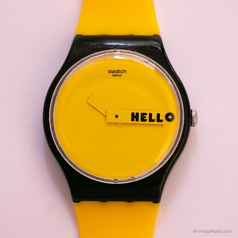 نادر Swatch New Gent Suob120 Ciao Tutti Watch | أصفر خمر Swatch