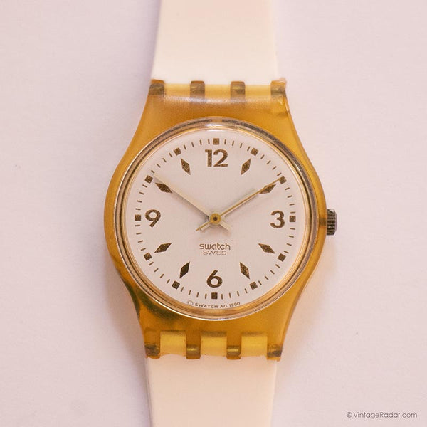 Swatch Lady ساعة العروس الذهبية LK123 | التسعينيات خمر Swatch يشاهد