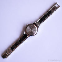 Noir vintage Armitron Céramique montre | Robe cristalline montre pour elle