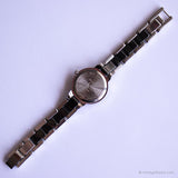 Noir vintage Armitron Céramique montre | Robe cristalline montre pour elle
