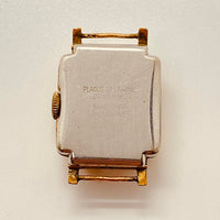 Art déco rectangulaire plaqué or montre pour les pièces et la réparation - ne fonctionne pas