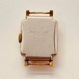 Arte Rectangular Art Deco Gold-Plated reloj Para piezas y reparación, no funciona