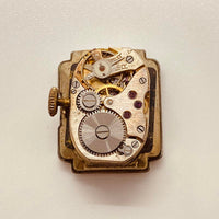 Arte Rectangular Art Deco Gold-Plated reloj Para piezas y reparación, no funciona
