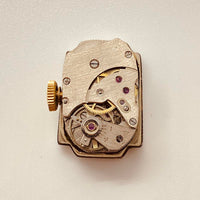 Art rectangulaire déco ormo 17 rubis montre pour les pièces et la réparation - ne fonctionne pas