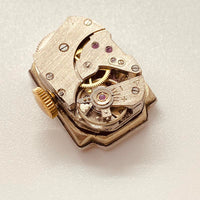 Art rectangulaire déco ormo 17 rubis montre pour les pièces et la réparation - ne fonctionne pas