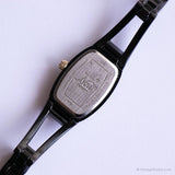 Negro vintage Armitron reloj para ella | Elegante reloj con cristales
