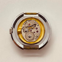 Dial azul ducado 17 joyas raras reloj Para piezas y reparación, no funciona
