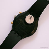 Ancien Swatch Chrono Compte SCB113 montre | 1995 Black Chrono Swatch
