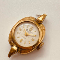 Porta 17 orologio tedesco a placcata in oro Rubis per parti e riparazioni - Non funzionante
