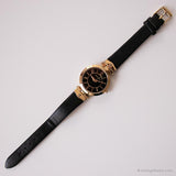 Vintage Black Dial Armitron Uhr | Elegantes Gold-Ton Uhr für Damen