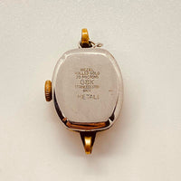 Porta 17 Rubis alemán chapado en oro reloj Para piezas y reparación, no funciona