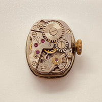 Porta 17 Rubis alemán chapado en oro reloj Para piezas y reparación, no funciona