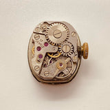 Porta 17 orologio tedesco a placcata in oro Rubis per parti e riparazioni - Non funzionante