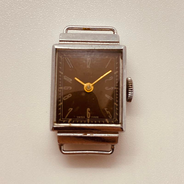Rechteckige Tell Schweizer machte Art Deco Uhr Für Teile & Reparaturen - nicht funktionieren