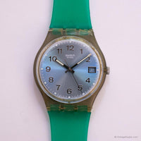 2004 Swatch GM415 Blue Choco Watch | تاريخ الكوارتز السويسري الأزرق Swatch
