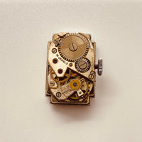 ساعة TELL سويسرية الصنع مستطيلة الشكل على طراز آرت ديكو لقطع الغيار والإصلاح - لا تعمل