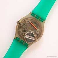 2004 Swatch GM415 Blue Choco montre | Date de quartz suisse bleu Swatch