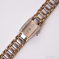 Antiguo Armitron Vestido de lujo reloj | Reloj de pulsera rectangular de dos tonos