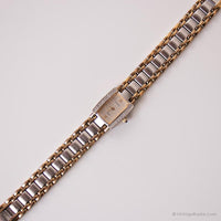 Jahrgang Armitron Luxuskleid Uhr | Zweifarbige rechteckige Armbanduhr