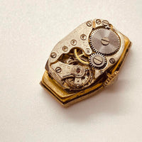 Orologio placcato in oro tedesco Art Deco degli anni '30 per parti e riparazioni - non funziona