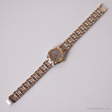 Vintage dos tonos Armitron Fecha reloj | Acero inoxidable de dial gris reloj