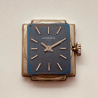 Dial azul rectangular ankra 17 joyas reloj Para piezas y reparación, no funciona