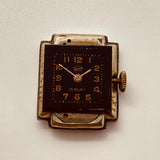 1950s Art Deco 15 Rubis German Gold-Plated Watch for Parts & Repair - NOT WORKING